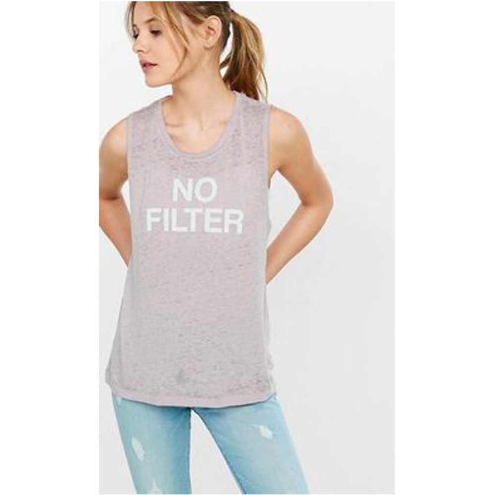 Express One Eleven Pink Sheer Tank Top